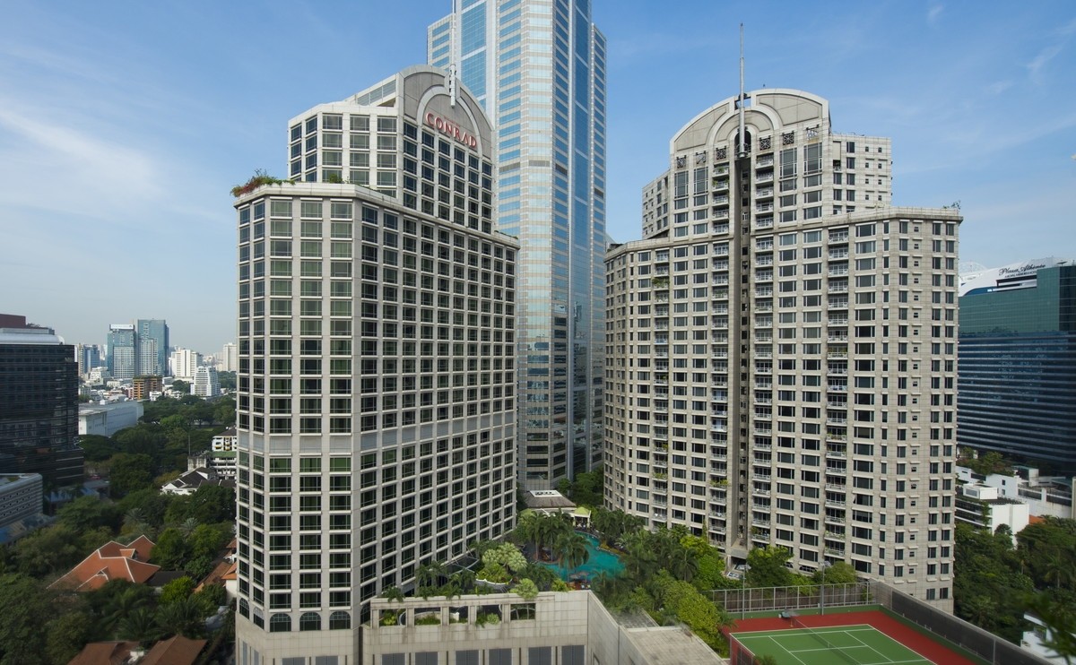 酒店外观 - 曼谷康莱德酒店公寓位于曼谷市中心四季宫殿内,时尚,精致