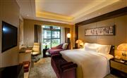 豪华客房-位于酒店6层及7层，客房设计别出心裁将大唐文化融入其中，舒适的希尔顿定制大床。