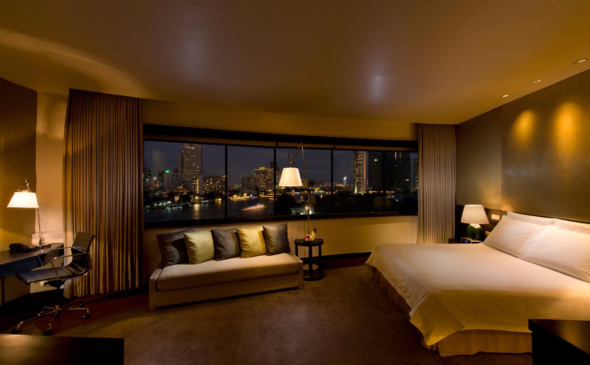 曼谷千禧希尔顿酒店高级豪华河景房(特大床)