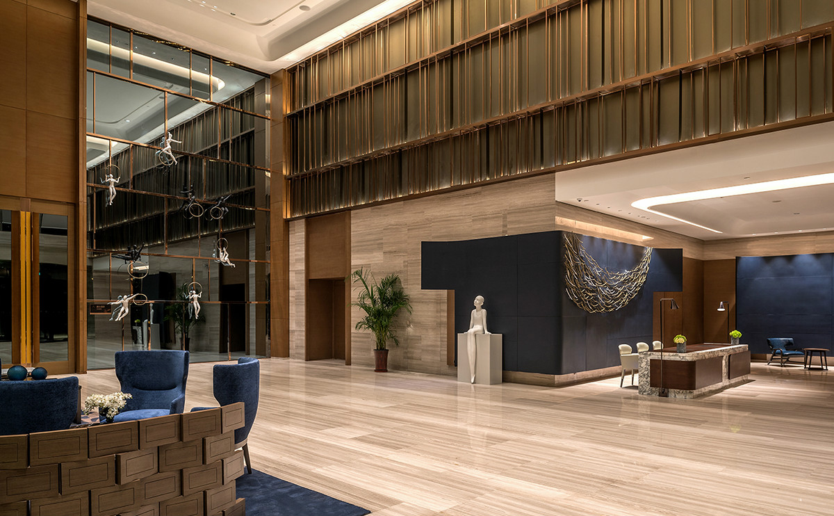 公寓大堂,设计现代,环境优雅-济南鲁能希尔顿酒店及公寓