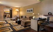 奢华套房：会客办公区域宽敞舒适，并带有厨房及用餐区域。