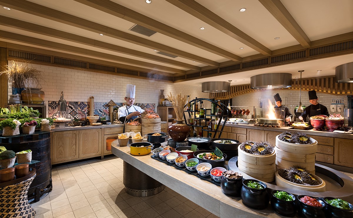 东南亚风味全日制自助餐厅 - 开放式厨房