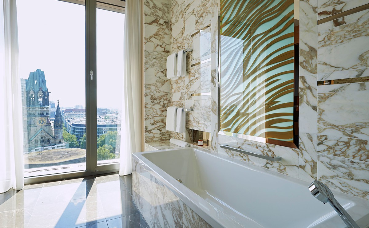 柏林华尔道夫酒店豪华景观浴室