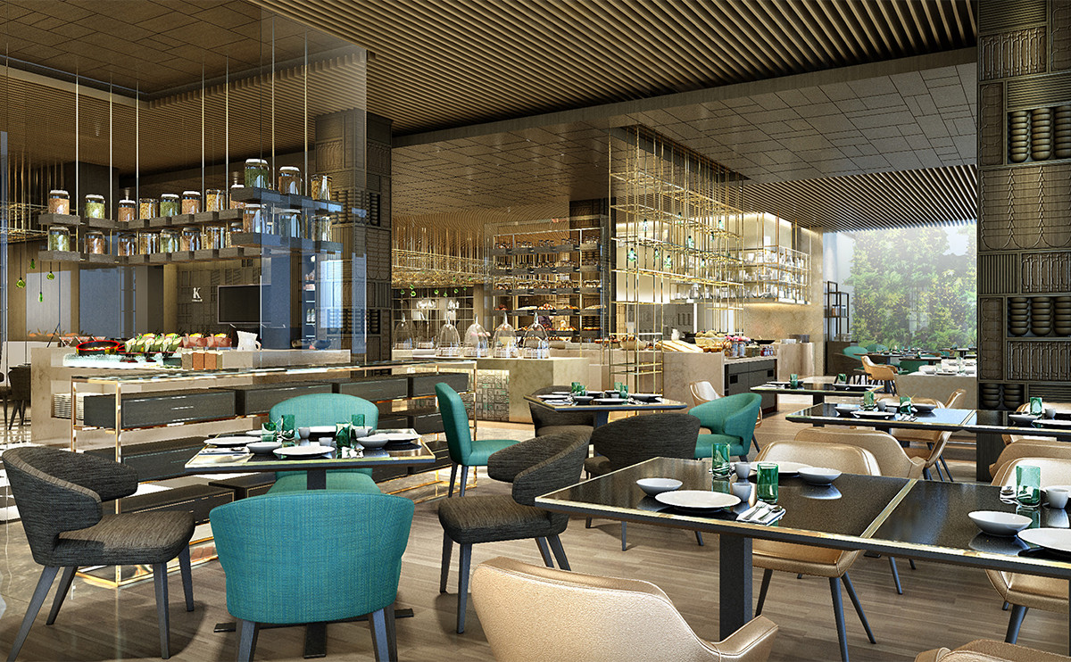 全日制餐厅-厨艺 全日制自助餐厅——厨艺,位于酒店一层.